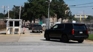 First defendant in Trump Georgia election case surrenders at county jail