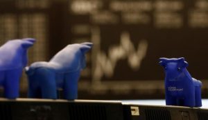 European stocks edge higher; German import prices drop sharply
