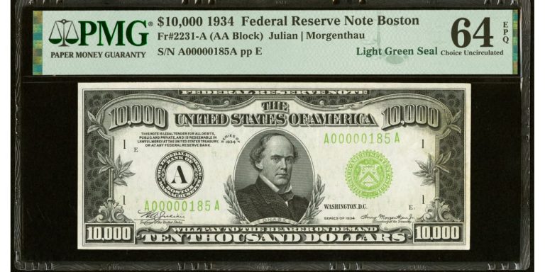 $10,000 Bill Sells for $480,000. Now That’s What You Call Inflation.