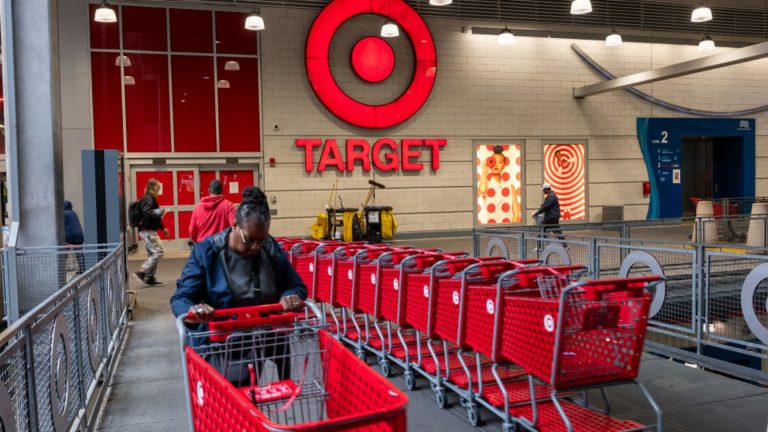 Target shares jump after retailer posts a big earnings beat, even as sales fall again