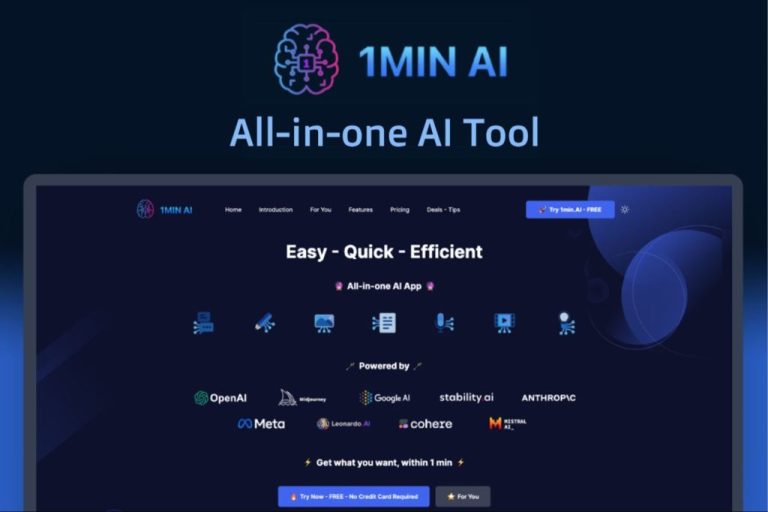 Supercharge Your Team with 1min.AI, Now Less Than $80 for Life